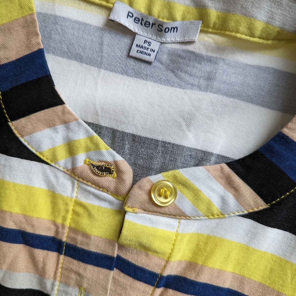 Peter Som for Anthropologie Naxos Striped Tunic Dress, Size S Petite - Picture 6 of 10